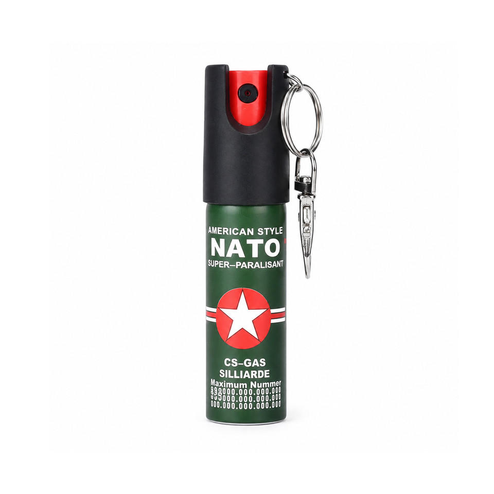 NATO军心钥匙扣辣椒喷雾20ML 雾状便携防狼喷雾
